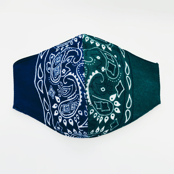 Two tone “HARLEN” bandana mask